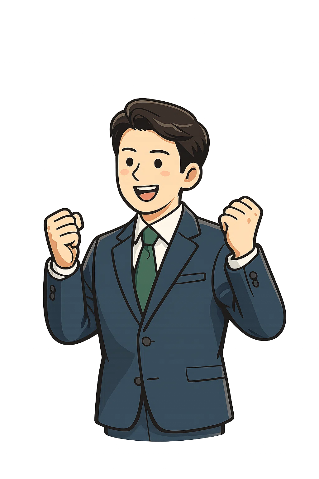 広告改善の成果を喜ぶ担当者